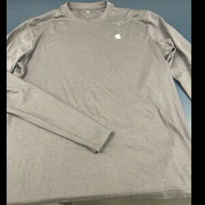 Unisex Apple Sleeved Top - Grey -SZ M